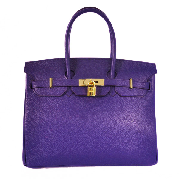 H35LIPG Hermes Birkin 35CM pelle clemence in Iris viola con